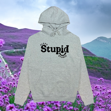Load image into Gallery viewer, Stupid Face Hoodie (heather gray)