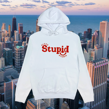 Load image into Gallery viewer, Stupid Face Hoodie (white)