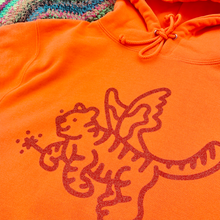 Load image into Gallery viewer, Glitter Fairy Tiger Hoodie (orange)